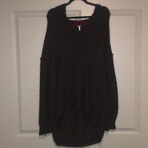 Black Oversized Free People Sweater